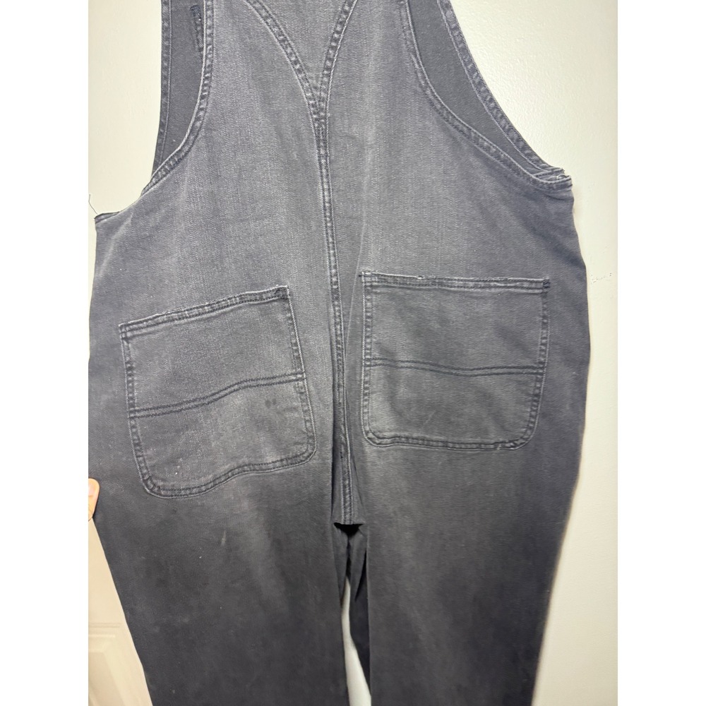 Arizona Jean Co Womens Black Distressed Denim Overalls XL Faded Ripped Jeans - Picture 6 of 6